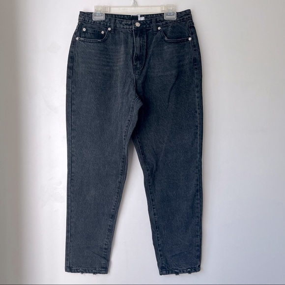 Princess Polly Zaiden Black Straight Leg Denim Jeans 10 - Picture 8 of 11